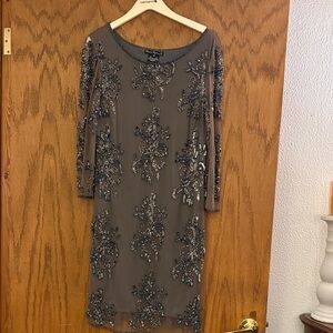 Pisarro Nights Charcoal Embellished Dress